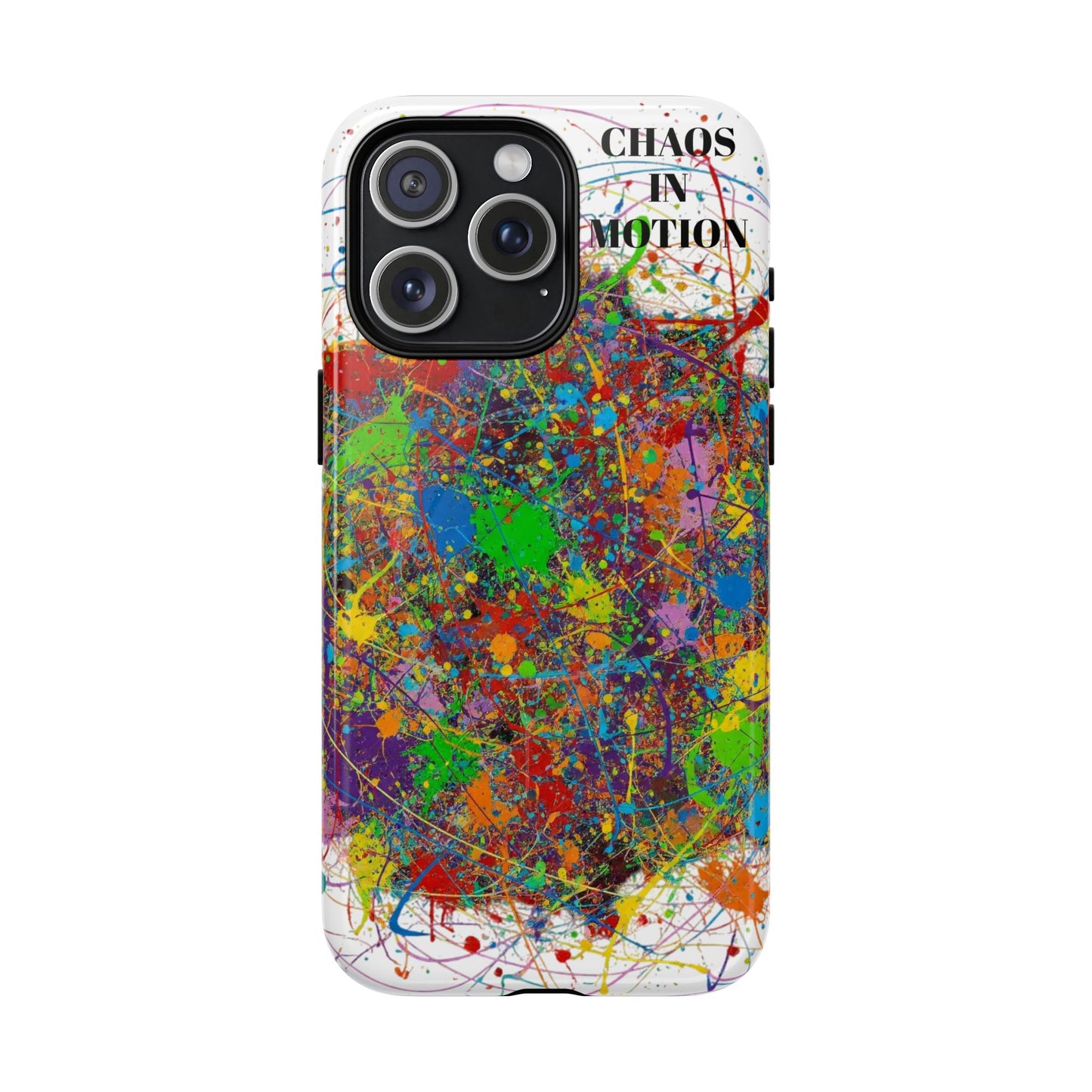 Vibrant Tough Phone Case with Abstract Design – Chaos in Motion Phone Case