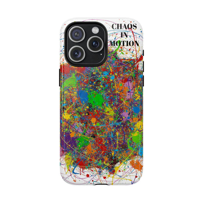 Vibrant Tough Phone Case with Abstract Design – Chaos in Motion Phone Case