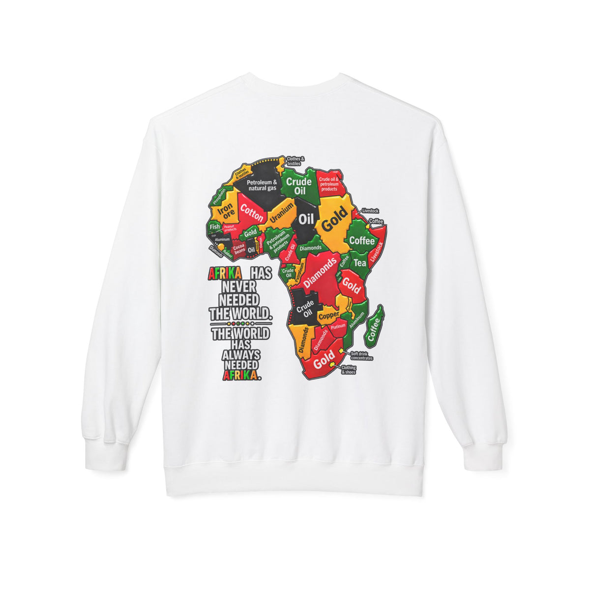 Afrika Map Sweatshirt – Africa Pride Crewneck