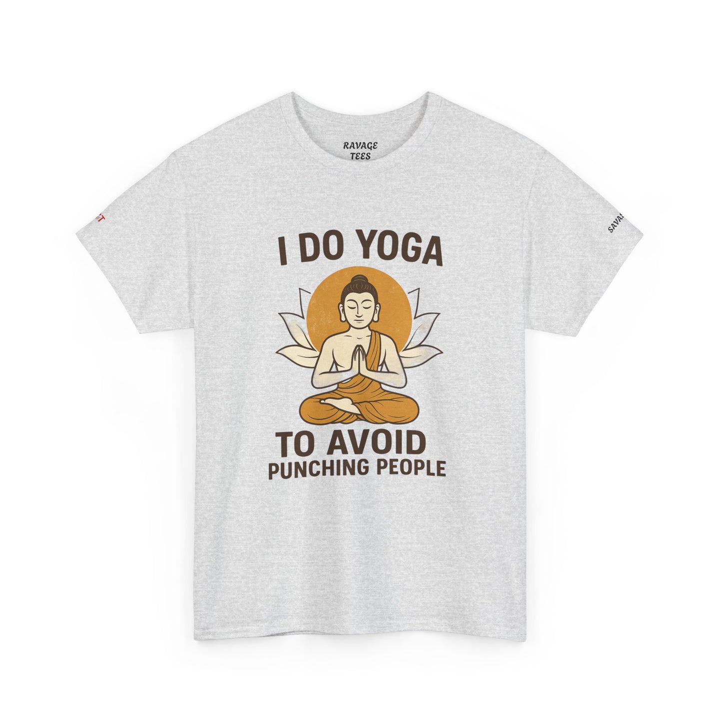 Yoga Humor Tee | I Do Yoga to Avoid Punching People