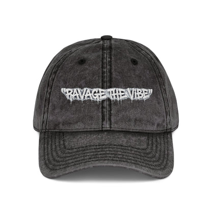 Vintage Embroidered Cap - "RAVAGE THE VIBE"