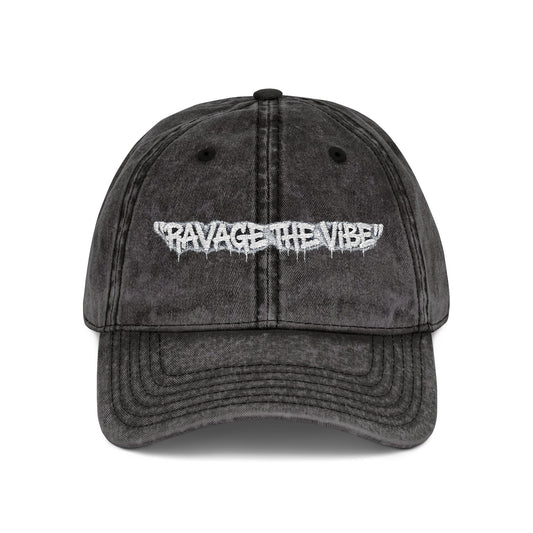 Vintage Embroidered Cap - "RAVAGE THE VIBE"