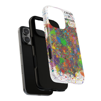 Vibrant Tough Phone Case with Abstract Design – Chaos in Motion Phone Case