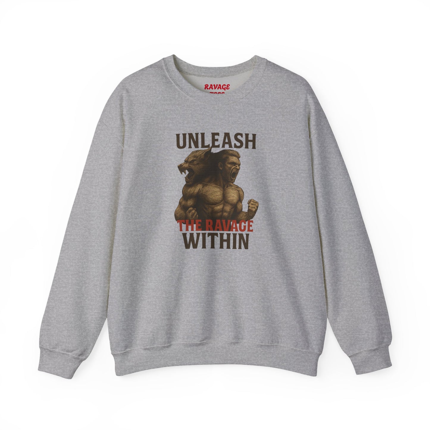 Unleash the Ravage Within  – Unisex French Terry Sweatshirt, Cozy Fall Casual Wear, Gamer Gift, Comfortable Everyday Apparel