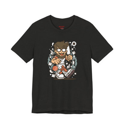 Retro Gamer Cartoon Character Tee