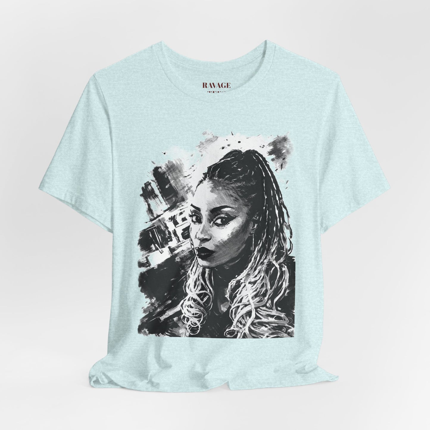 Personalize Black & White Ink Print T-Shirt