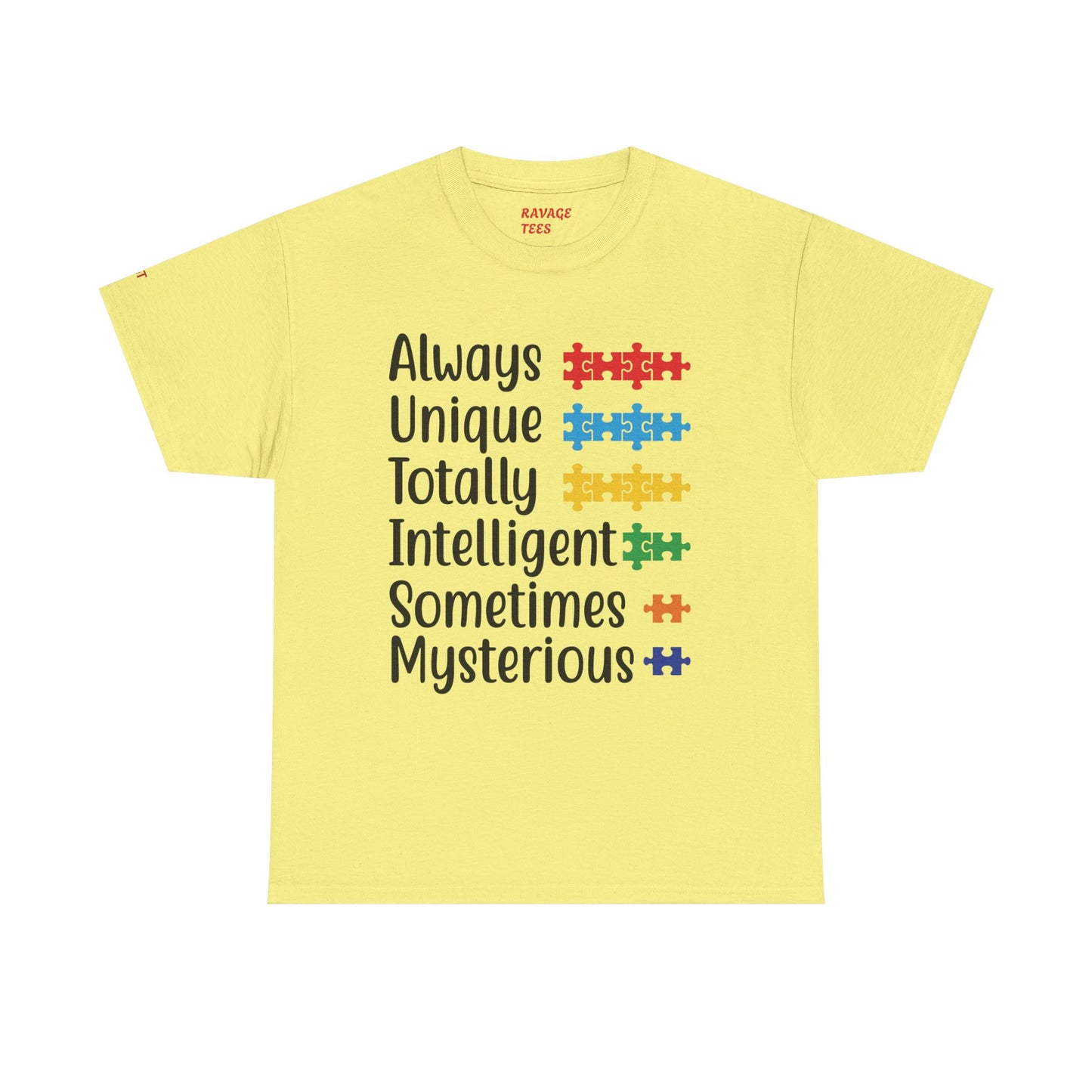 Unisex Autism Awareness Tee - Unique Puzzle Design, Perfect Gift for Friends, Family, and Supporters