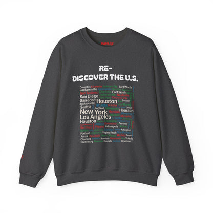 City Map Crewneck Sweatshirt, Cozy Urban Style for Travel Lovers or Travel Enthusiasts