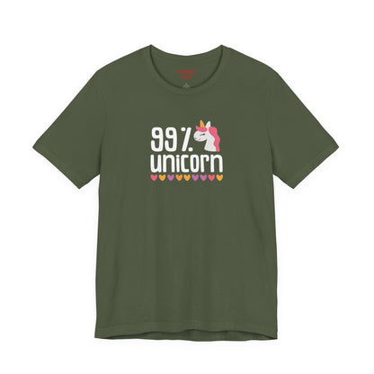 99% Unicorn Tee: Funny, Whimsical Graphic T-Shirt for All Ages