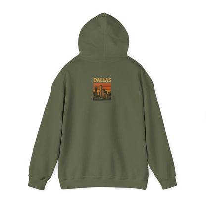 DALLAS Unisex Hoodie – Cozy Sweatshirt, Casual Travel Souvenir, Relaxed Streetwear Gift for Nature & City Lovers