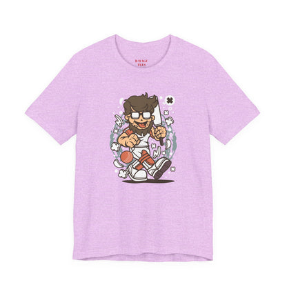 Retro Gamer Cartoon Character Tee