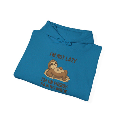 Funny Sloth Hoodie: I'm Not Lazy, Energy Saving Mode