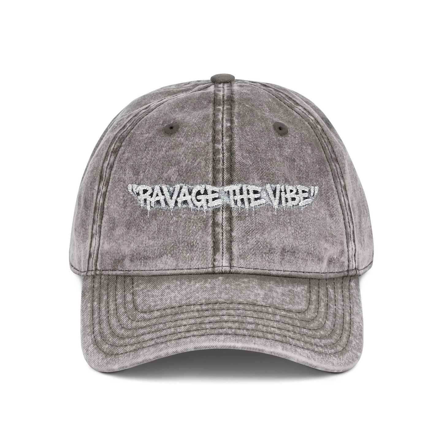 Vintage Embroidered Cap - "RAVAGE THE VIBE"
