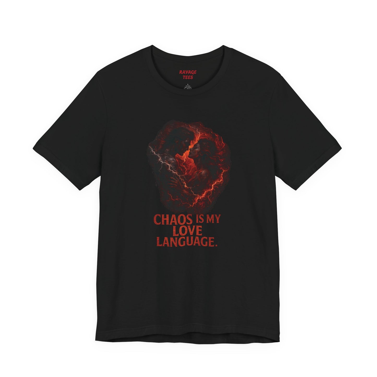 Chaos Love Language Tee: Bold, Dark Tee