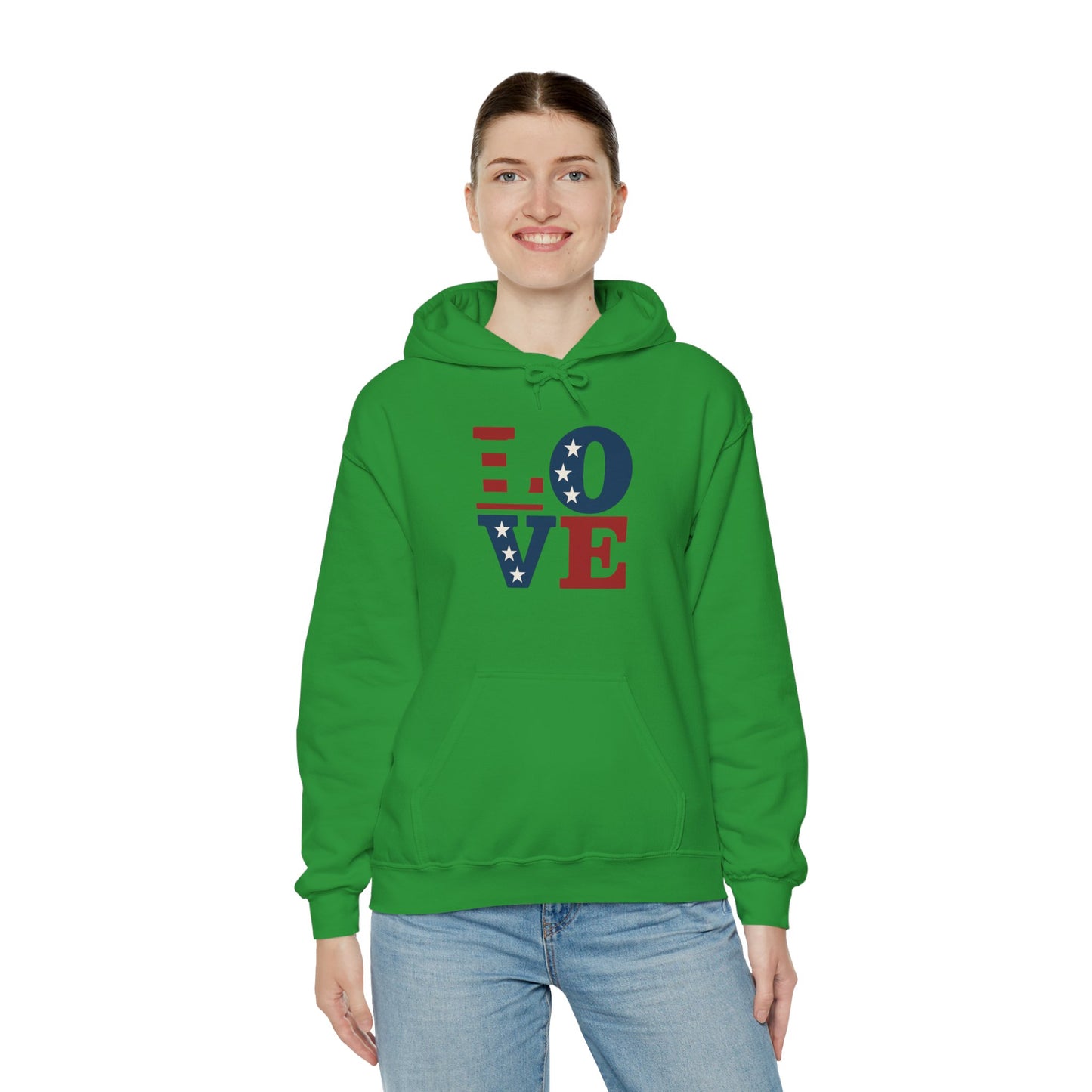 Unisex Hooded Sweatshirt with 'LOVE' Design - Cozy Gift for Friends, Valentine's Day, Casual Wear, Relaxation, Everyday Use