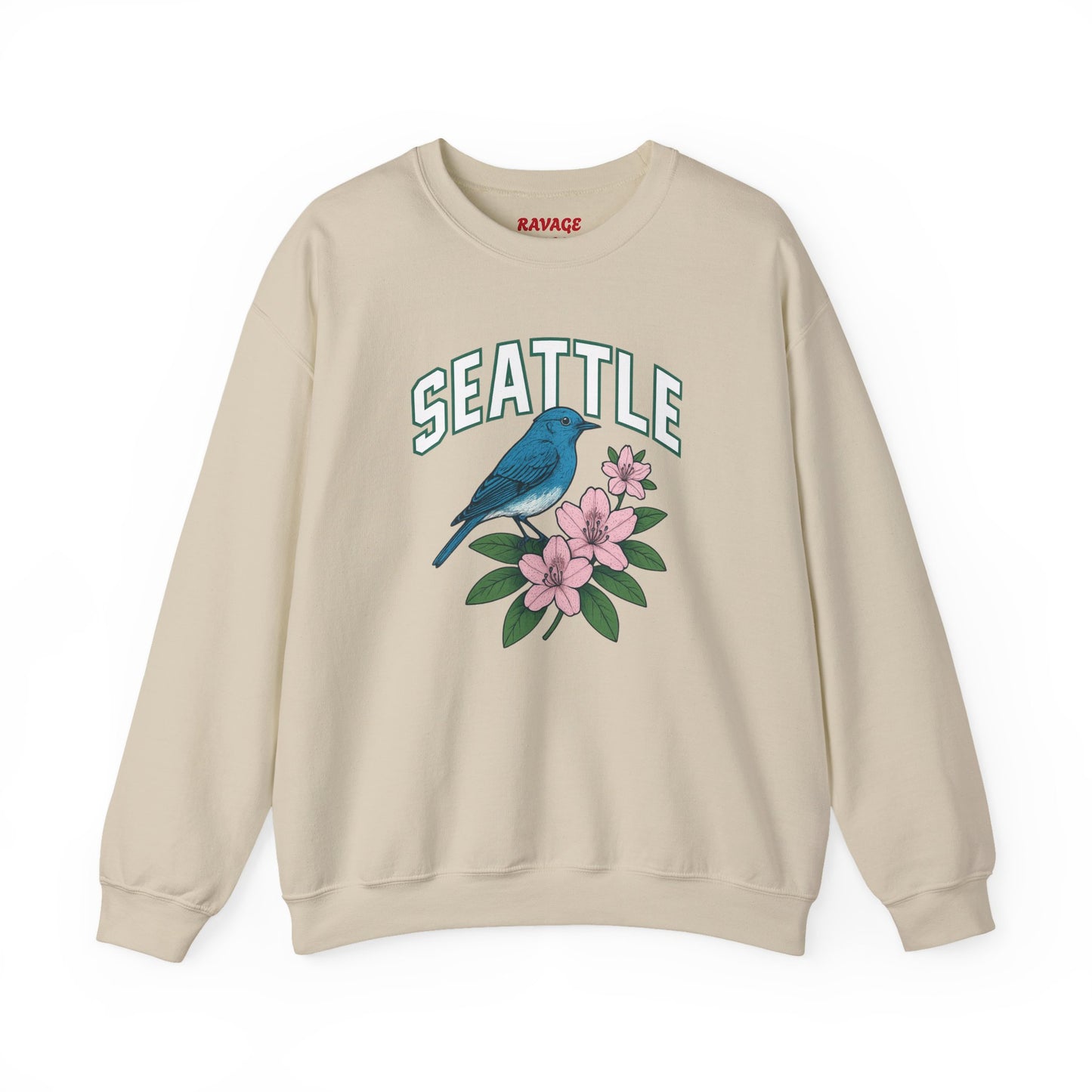 RAVAGE Seattle Vibe Unisex Crewneck Sweatshirt-Cozy Street wear