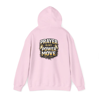 Prayer Is My Power Move Hoodie — Christian Cross Graphic Hoodie