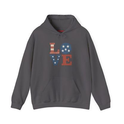Unisex Hooded Sweatshirt with 'LOVE' Design - Cozy Gift for Friends, Valentine's Day, Casual Wear, Relaxation, Everyday Use