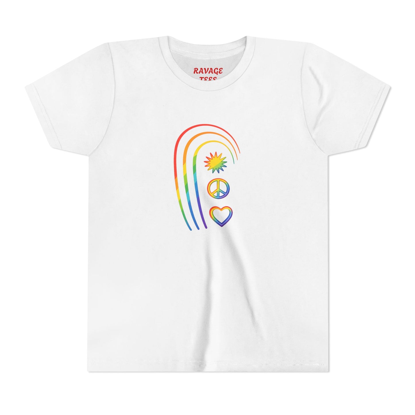 Youth Rainbow Peace & Love Tee