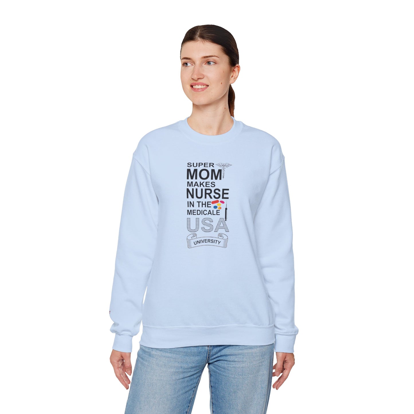 Super Mom Nurse Crewneck Sweatshirt | Medical Gifts, Nursing Sweatshirt