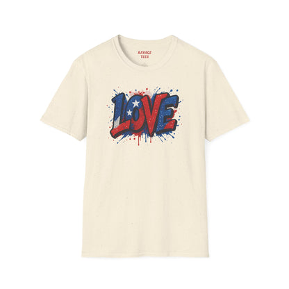 "Freedom & Love" Tee: Unisex 4th of July Graphic Shirt Gift