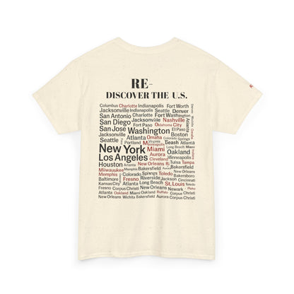 RE-DISCOVERVER the U.S. Unisex Heavy Cotton Tee