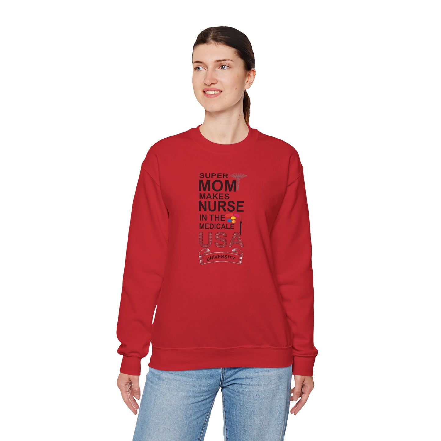 Super Mom Nurse Crewneck Sweatshirt | Medical Gifts, Nursing Sweatshirt