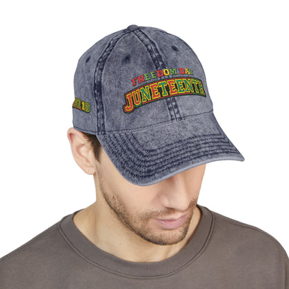 Vintage Embroidered Juneteenth — Freedom Day Cap