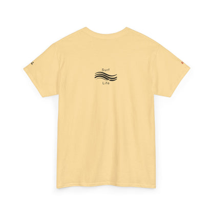 California Surf Unisex Heavy Cotton Tee, Summer Vibes T-Shirt, Beach Life Shirt, Surfing Gift, Vacation Wear, Casual Apparel