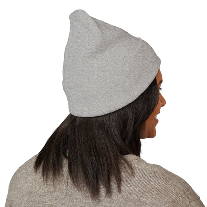 Calvary Cross Embroidered Cuffed Beanie with Unique Design, Cozy Winter Hat, Unisex Knit Cap, Perfect Gift for Him or Her, Trendy Beanie for Casual Wear