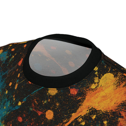 Art of Impact Colorful Splatter Unisex Tee, Eye-Catching Urban Graphic T-Shirt