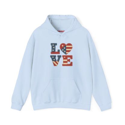 Unisex Hooded Sweatshirt with 'LOVE' Design