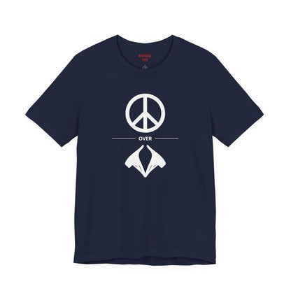 Peace Sign Unisex Jersey Tee, Casual Wear, Gift for Friends, Summer Fashion, Festival Outfit, Eco-Friendly Apparel