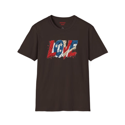 "Freedom & Love" Tee: Unisex 4th of July Graphic Shirt Gift