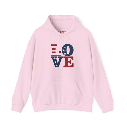 Unisex Hooded Sweatshirt with 'LOVE' Design - Cozy Gift for Friends, Valentine's Day, Casual Wear, Relaxation, Everyday Use