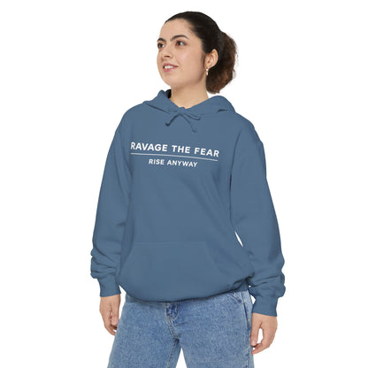 Ravage The Fear Hoodie — "Rise Anyway" Motivational Pullover