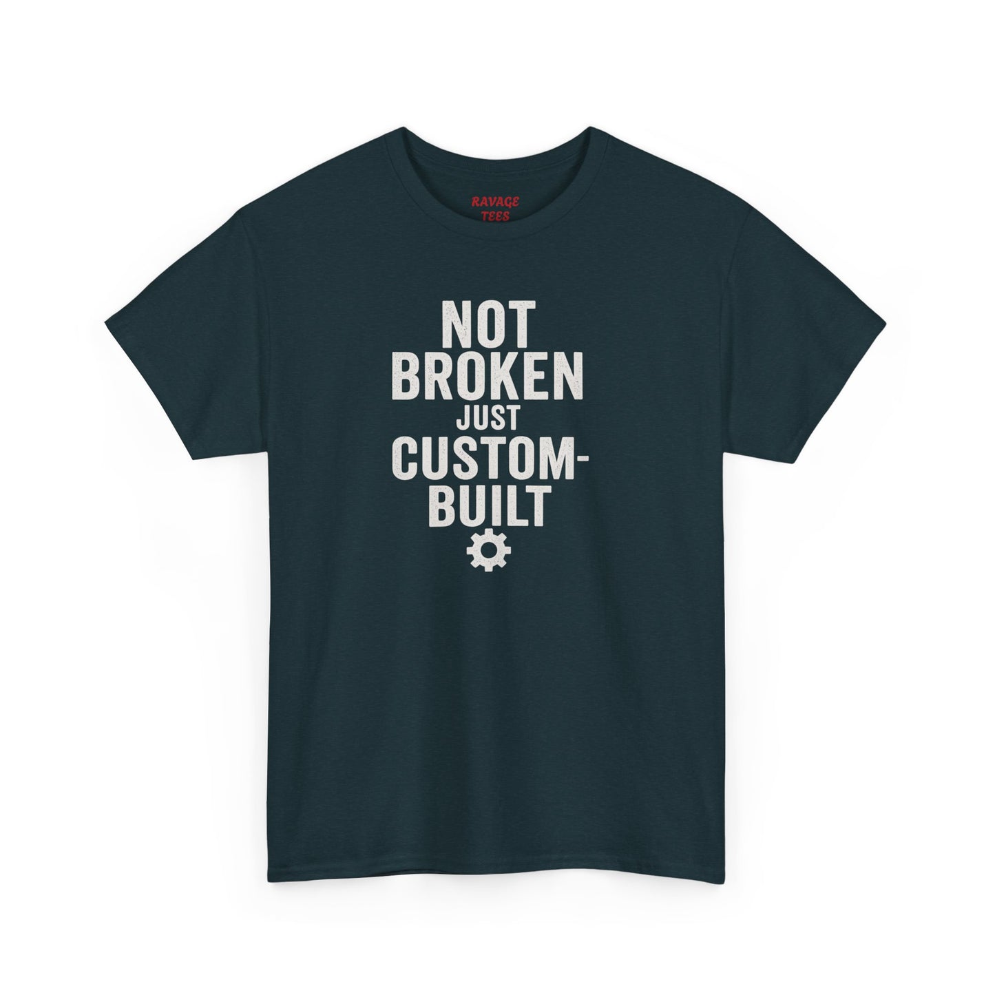 Not Broken Just Custom-Built | Unisex Graphic Tee – Garage Edition
