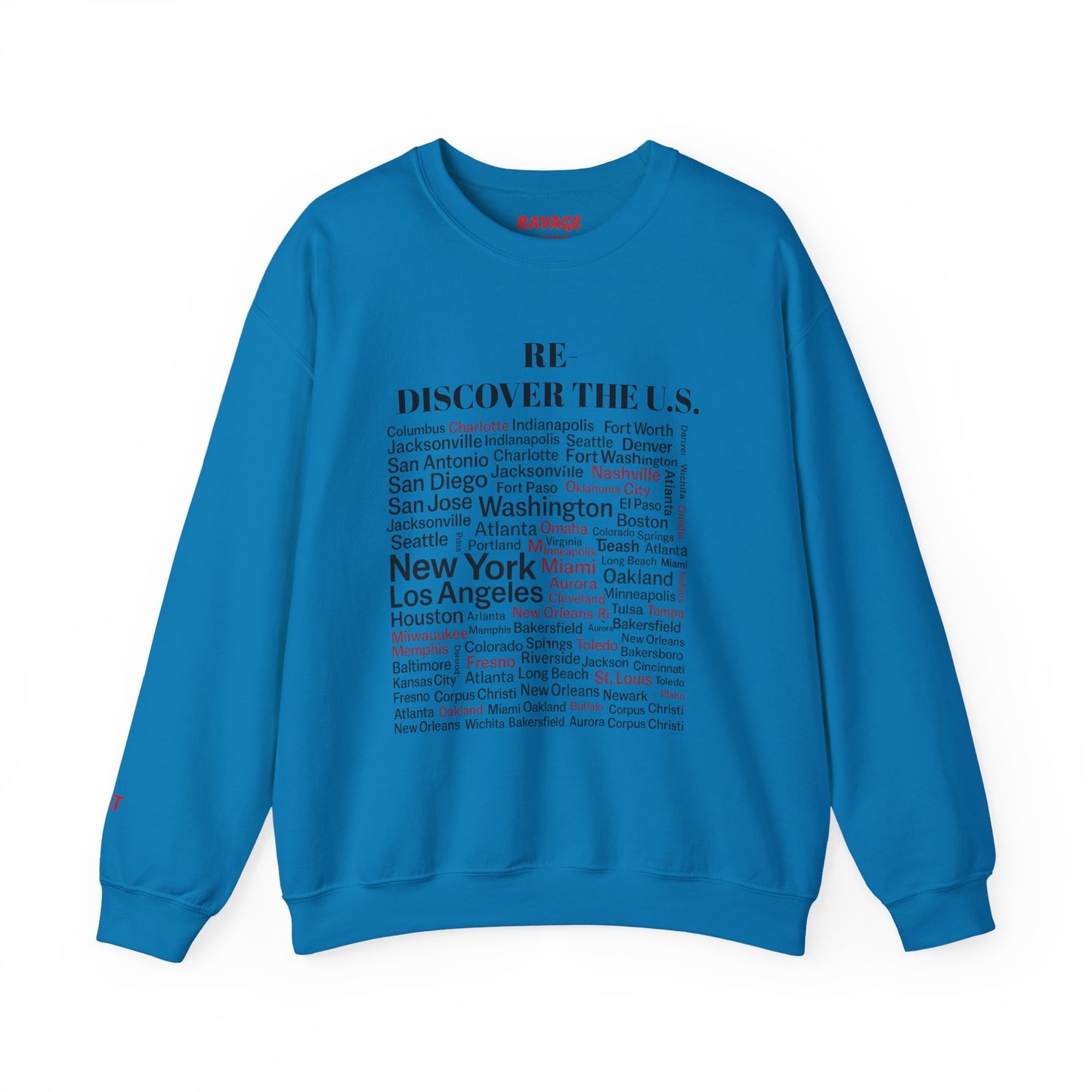 Re-Discover the U.S. Travel Enthusiast Sweatshirt, Cozy Crewneck, Explore America, Casual Wear