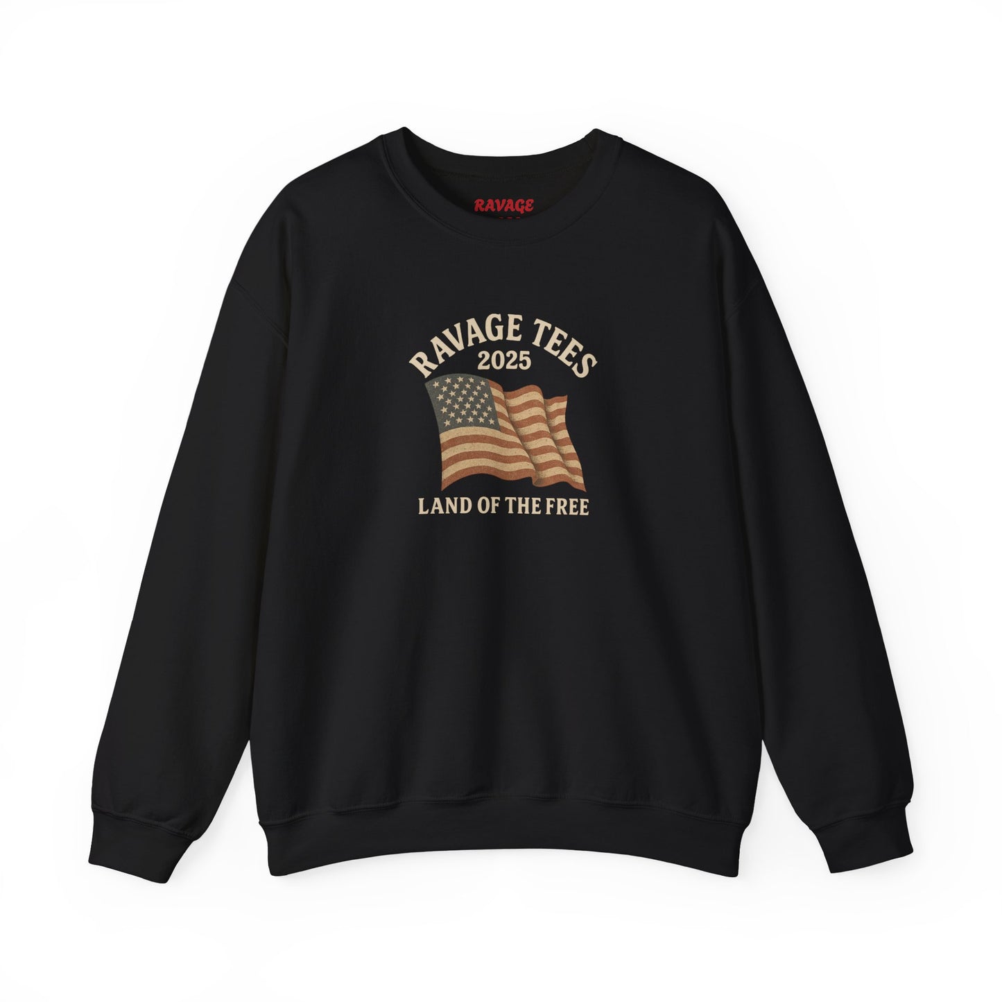 Patriotic Crewneck: "Land of the Free" Unisex Sweatshirt Gift