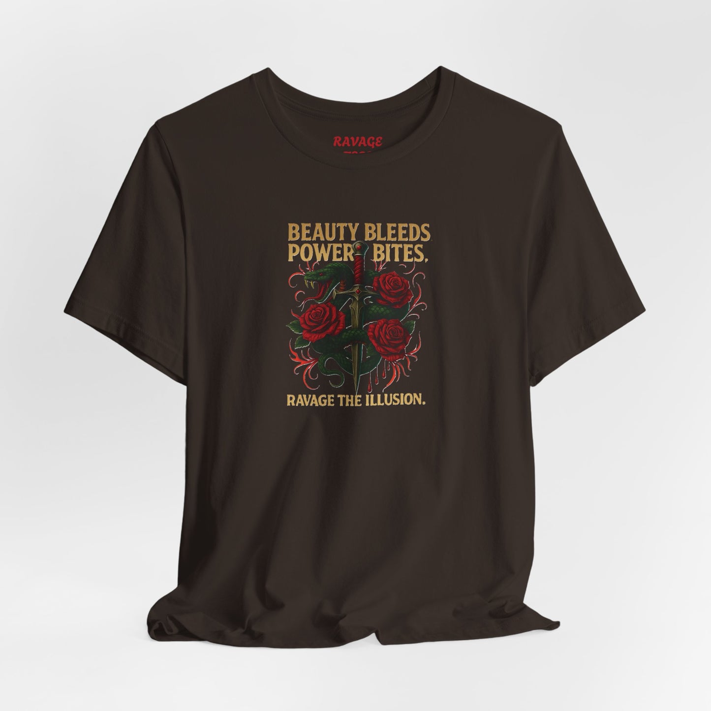 "Beauty Bleeds" Tee: Dark Aesthetic Unisex Graphic T-Shirt