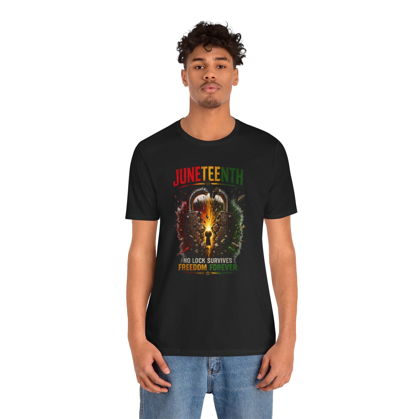 Juneteenth Tee — "No Lock Survives Freedom Forever"