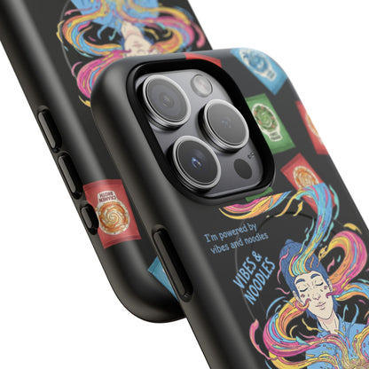 Noodle Lover Phone Case: Vibrant Cute Foodie Magnetic Anime Style