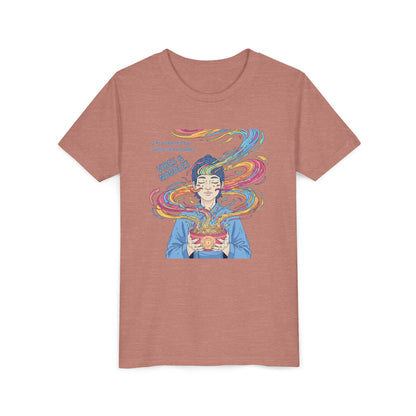 Vibes & Noodles Youth Tee, Cute Kid's T-Shirt, Fun Graphic Tee, Colorful Short Sleeve Shirt, Gift for Kids, Summer Outfit