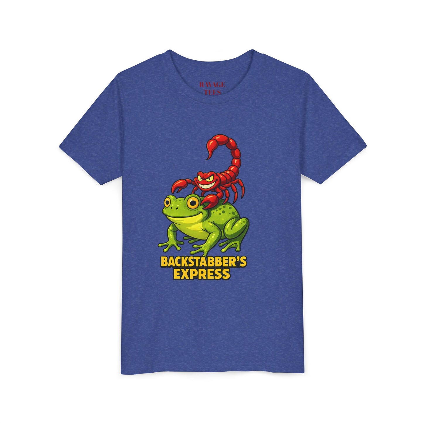 Youth Tee - "Backstabber's Express" Frog & Scorpion Graphic