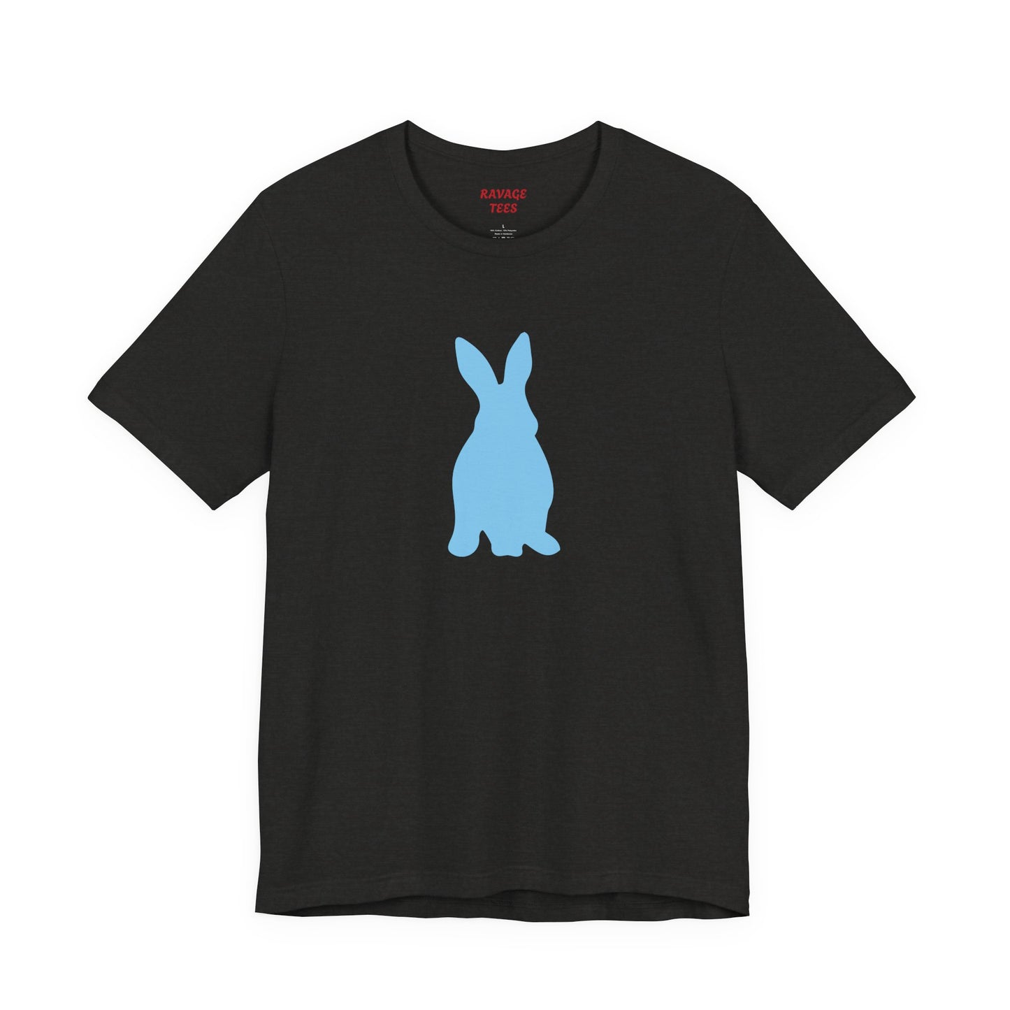 Minimal Blue Bunny Graphic Tee | Unisex Cotton T-Shirt