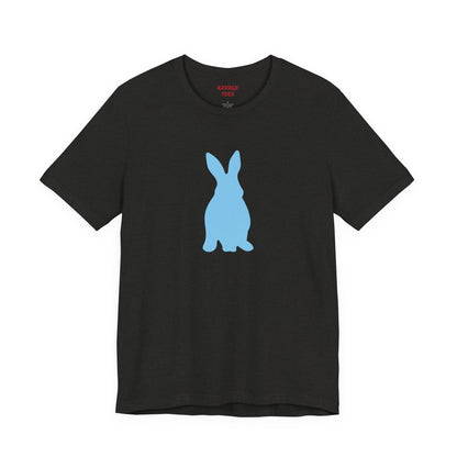 Minimal Blue Bunny Graphic Tee | Unisex Cotton T-Shirt