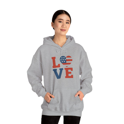 Unisex Hooded Sweatshirt with 'LOVE' Design - Cozy Gift for Friends, Valentine's Day, Casual Wear, Relaxation, Everyday Use