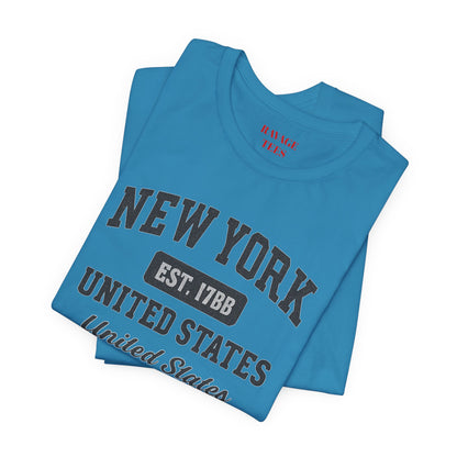 New York Vintage College T-Shirt – 'New York Est. 1788' Graphic Tee