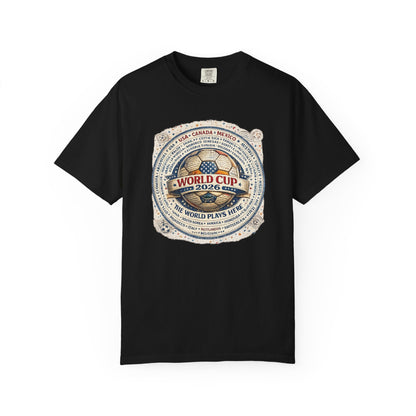 World Cup 2026 Vintage Soccer T-Shirt — USA Canada Mexico Tournament Tee