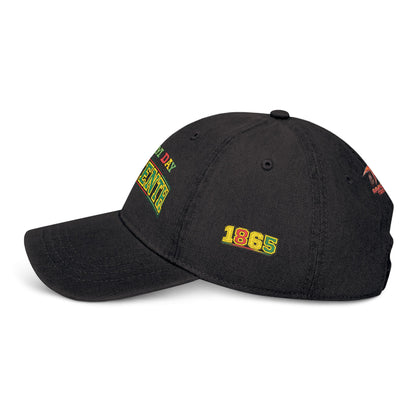 Juneteenth Freedom Day Embroidered Denim Hat